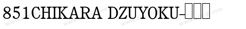 851CHIKARA DZUYOKU-字体转换